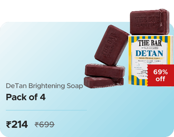 Clarity Labs DeTan Brightening Soap - Pack of 4 — effective ₹214 (was ₹699)